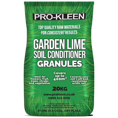 ProKleen Garden Lime Soil Conditioner Granules 20kg Neutralise the soil and Raise pH Levels